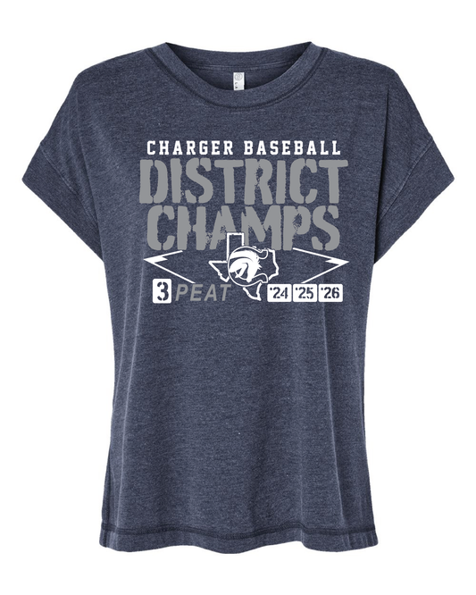 Charger Baseball 3-Peat Ladies Tee
