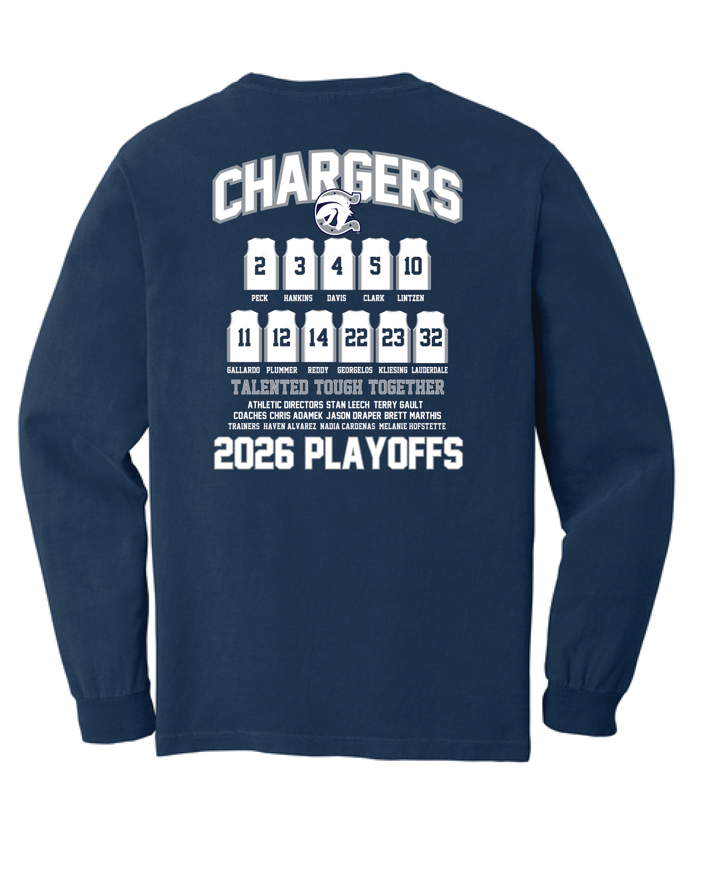 Charger Boys Basketball Playoff Long Sleeve
