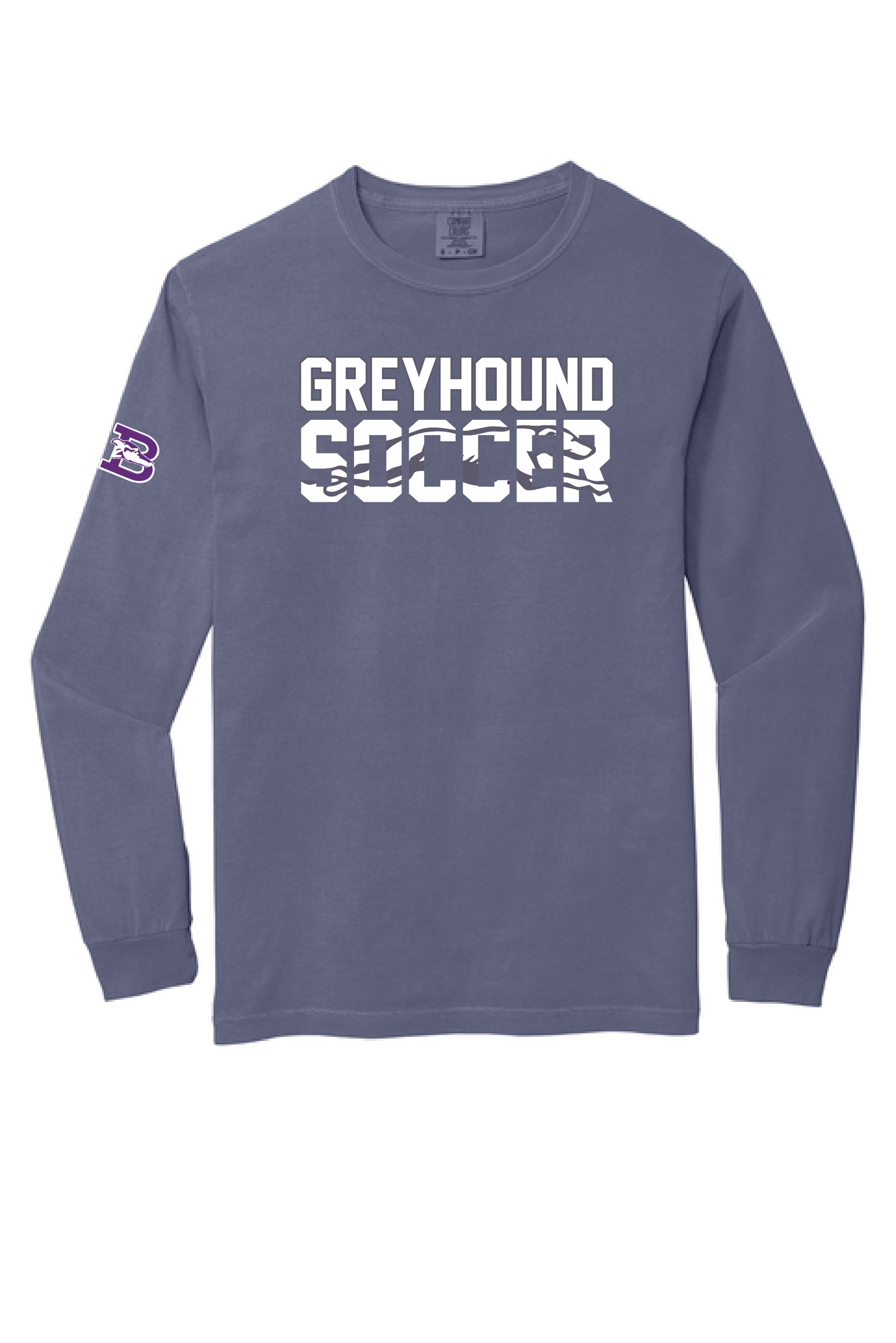 Greyhound Soccer Comfort Color Long Sleeve